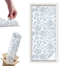 Easy DIY Frosted Window Film, Removable and Reusable Plant Motif Art