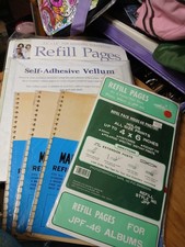 Mixed Lot Scrapbook Photo Album Refill Pages All Sizes Adhesive Vellum Magnetic