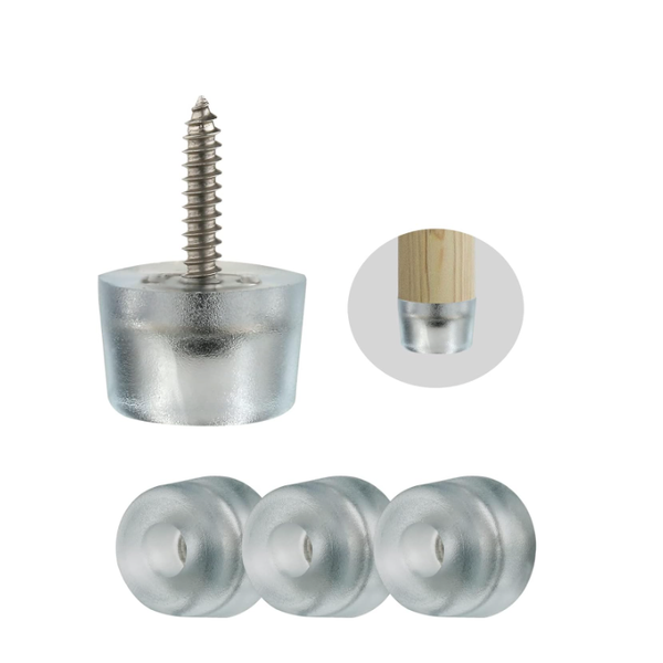 MöBelfüßE Gummipuffer 16 StüCk Weiß 20Mm Schraubbar Rutschfest ZubehöR StüHle-image