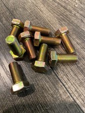 5/16"-24 x 3/4" Grade 8 Yellow Zinc Finish Hex Cap Screw (QTY 10)