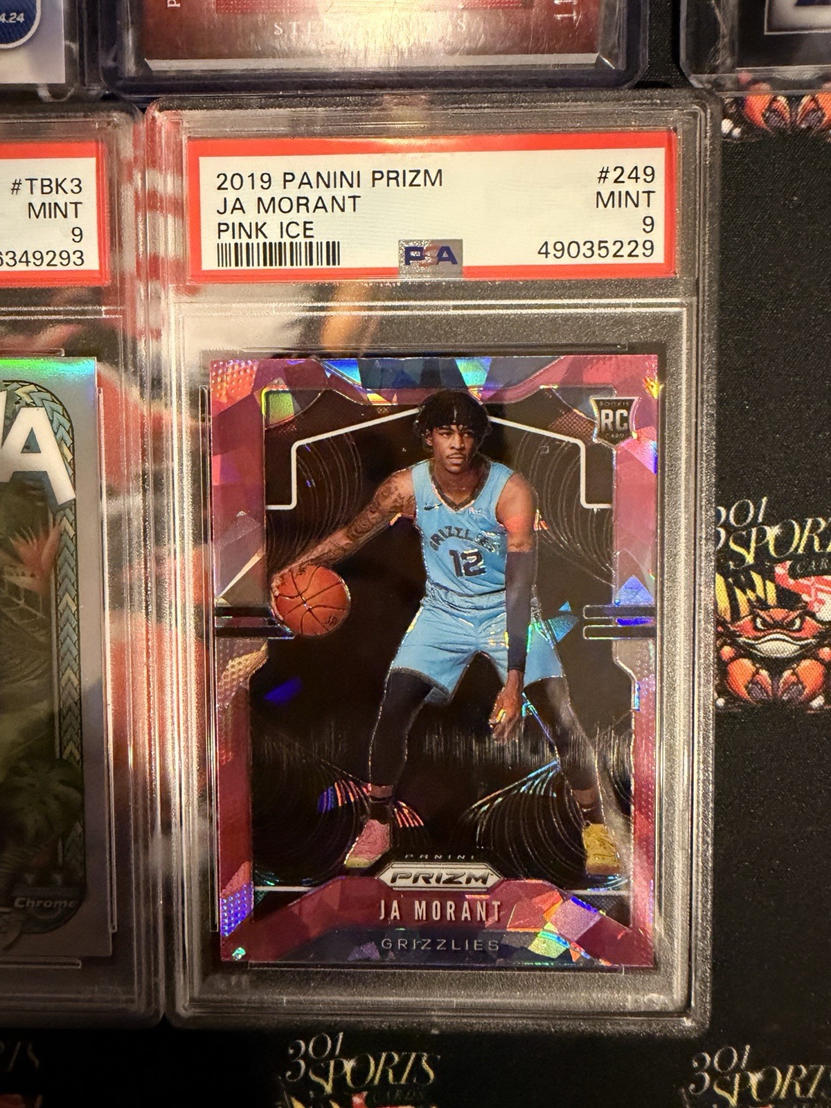 2019 Panini PRIZM JA MORANT PSA 9 - RC PINK ICE # 249 GRIZZLIES
