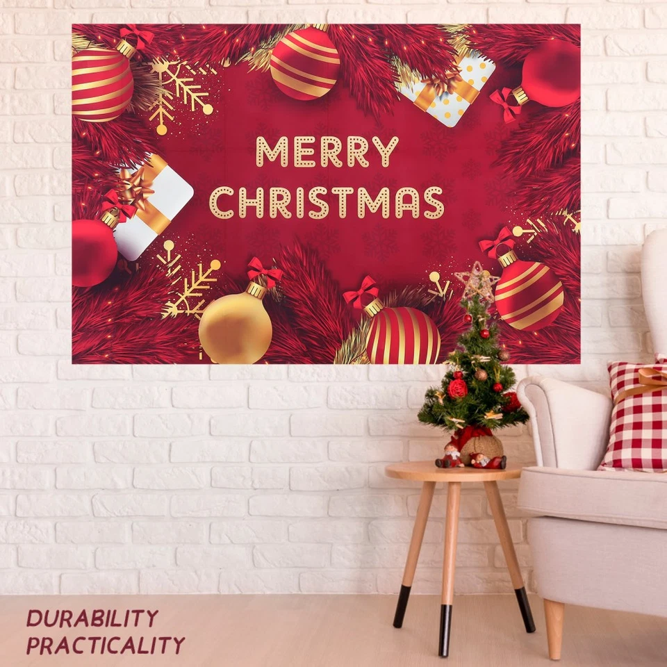 Weihnachten Kulisse Frohe Weihnachten Wandfotografie Hintergrund Heimdekoration - Bild 4 von 4