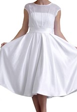 Sleeveless White Fit  Flare Dress