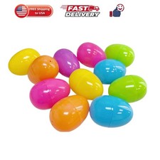Plastic Bright Easter Egg Assortment 50 Pcs Perfect for Easter Egg Hunt/Surpr...