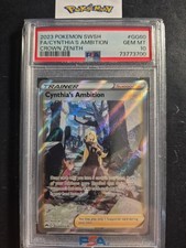 2023 Pokemon SwSh Crown Zenith #GG60 Full Art Cynthia's Ambition PSA GEM 10