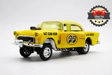 1955 CHEVY BEL AIR MOONEYES GASSER RACE 1/64 SCALE DIECAST COLLECTOR MODEL CAR