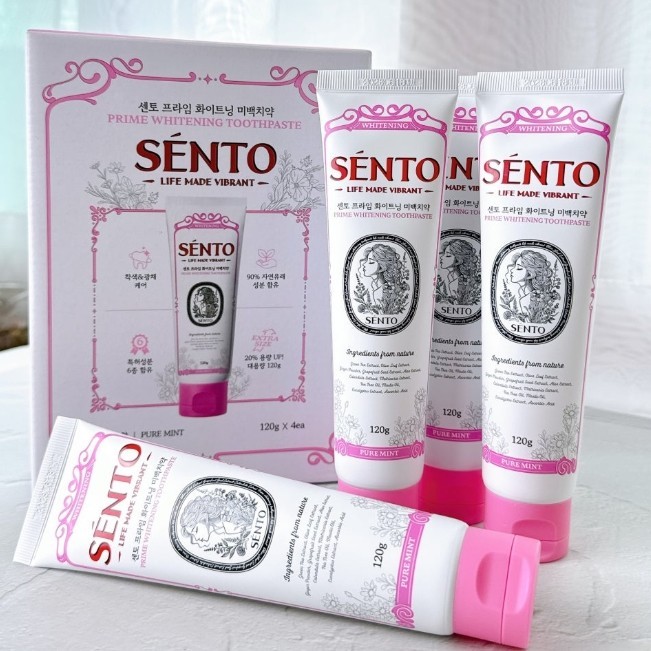 SENTO Prime Whitening Toothpaste 120g Pure Mint Whitening Dental Care KOREA MADE