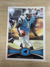 2012 Topps Cam Newton Rookie Of The Year #141 Carolina Panthers NFL Trading Card. rookie card picture