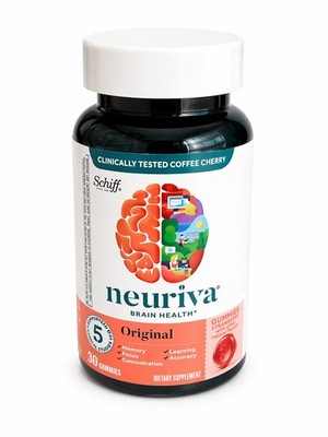 Schiff Neuriva Brain Health Original Gummies 50 Count Coffee Cherry Memory Focus