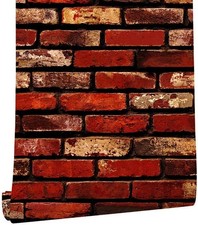 Red Brick Peel and Stick Wallpaper 17.7 118 Self Adhesive Removable Wallpaper