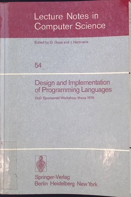 Design and Implementation of Programming Languages: DoD Sponsored Workshop, Itha