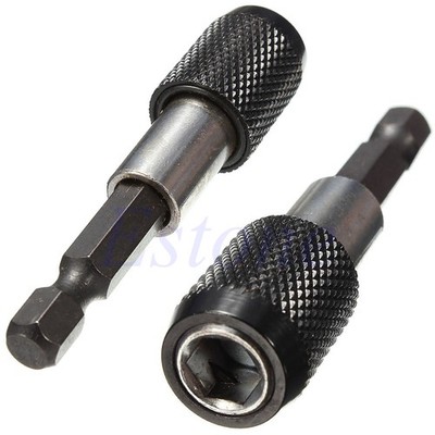 1/4'' 60mm Hex Shank Quick Release Drill Screw Screwdriver Bit Holder