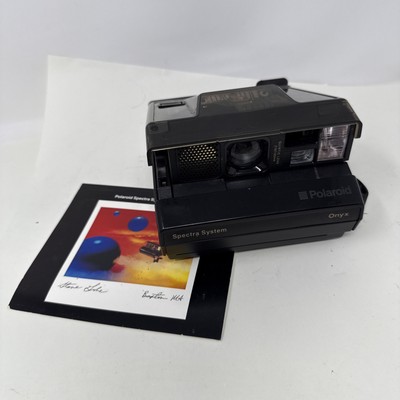 Vintage Polaroid Spectra System ONYX Transparent Instant Film Camera W/  Manual