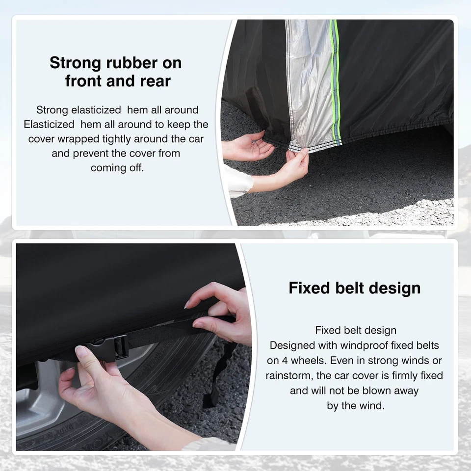 Car Cover For Jeep Grand Cherokee 1993-2025 Waterproof All Weather with Zipper Foto 4 de 4