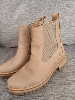 TIMBERLAND WOMEN'S  COURMAYEUR VALLEY CHELSEA BOOT TAUPE NUBUCK A1RRK SIZE 7.5 M