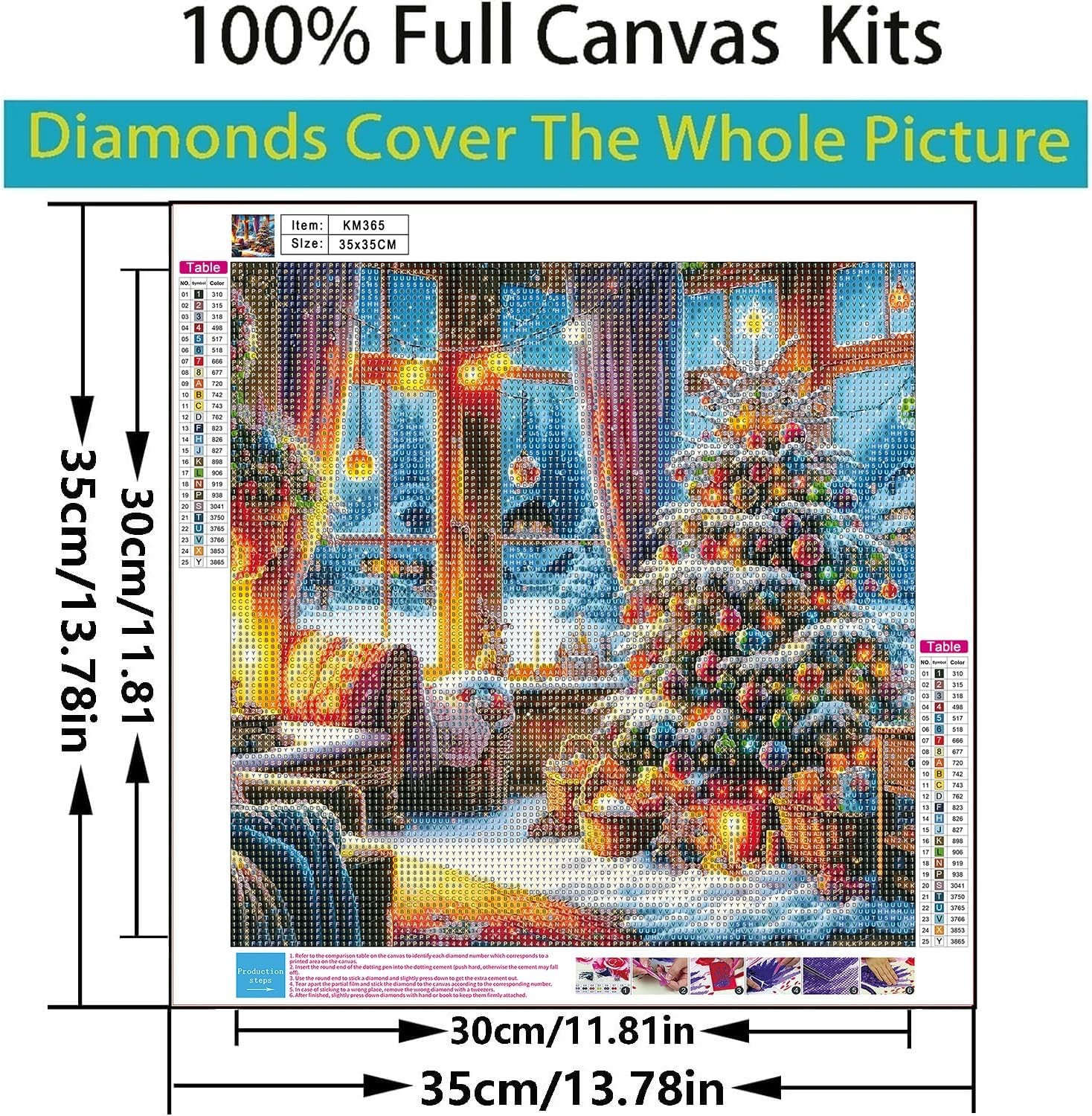 5D Diamond Painting Kits for Adults, Christmas Diamond Art Kits for Adults Begin