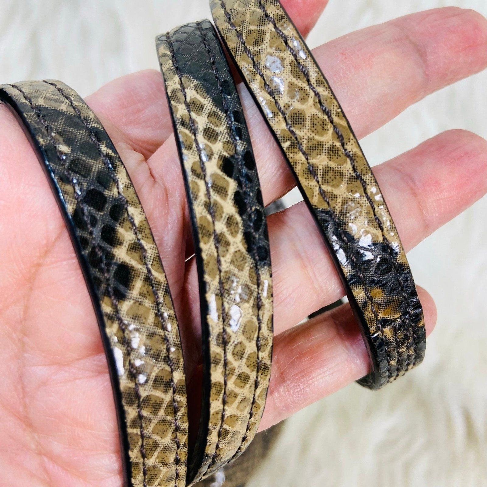 Coach Soho python embossed leather mini crossbody… - image 4