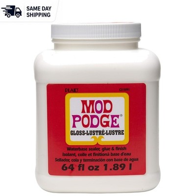 Multi-Purpose Non-Toxic Gloss Sealer, Glue & Finish - Quick-Dry 64 oz Solution