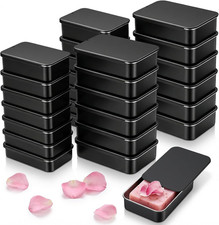 24-Pack Slide Top Rectangular Metal Tin Containers for Candies Jewelry Crafts Pi