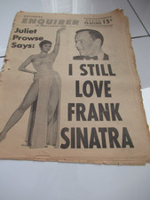 NATIONAL ENQUIRER MAGAZINE JULY 19, 1964 FRANK SINATRA RARE COVER and vint issue