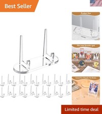 12 Pack Clear Acrylic Display Easel Stands - Elegant Showcases for Home  Retail