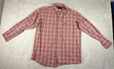 Riggs Workwear by Wrangler Men's Long Sleeve Button-Down Shirt Red Plaid XLT