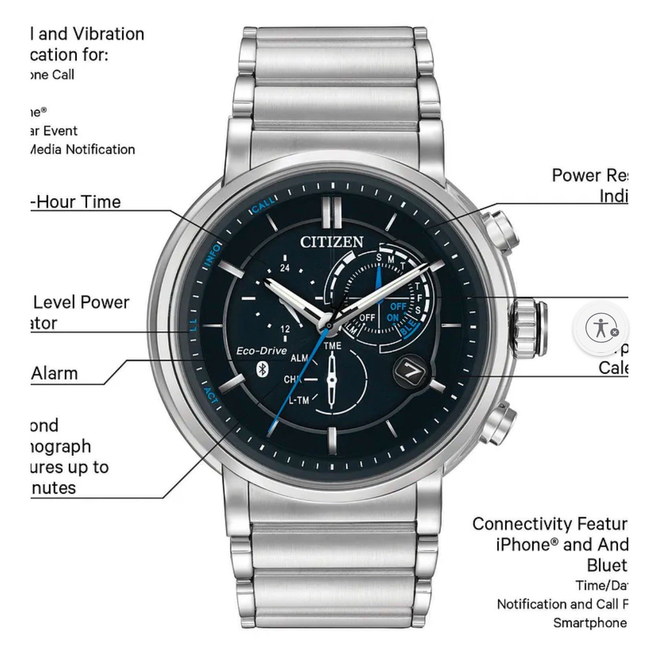 Citizen Proximity Silver Men's Watch -BZ1000-54E (CIT… - Gem