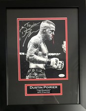 Dustin Poirier inscribed signed framed 8x10 photo UFC JSA COA The Diamond