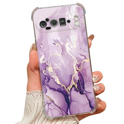 For Google Pixel 9 Pro XL 9 Pro 9A With Marble Pattern Shockproof TPU Case Cover