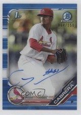 2019 Bowman Chrome Prospect Blue Refractor /150 Genesis Cabrera Auto 0t2