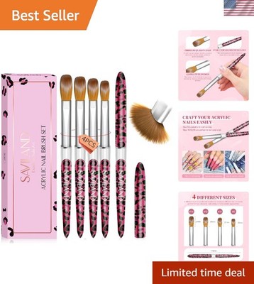 4PCS Kolinsky Acrylic Nail Brush Set - Professional Nails Brushes for Acrylic...