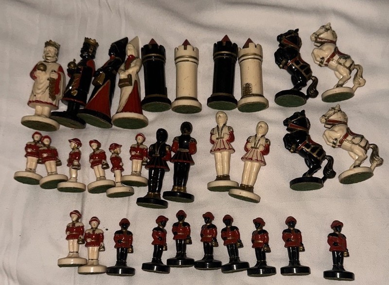Camelot chess pieces Cardinal Industries. Made In West Germany Schach Vintage