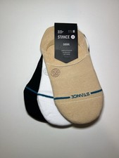 Stance Casual No Show Socks Icon No Show 3 Pack - Unisex Size MEDIUM oatmeal 