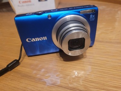 Canon PowerShot A4000 IS blau 16,0 MP 8x optischer Zoom Digitalkamera mit Box