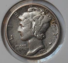 1931 . Mercury Dime  .  VF+ .  Original  .  Very Fine+