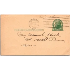 Postcard Sears Roebuck and Co, One Cent Due To You Notice Card 1930 Vintage