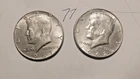 KENNEDY HALF DOLLAR, 1968-D, 1967-P,  40% SILVER, ----77