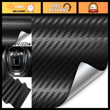 Ultra Matte 3D Black Carbon Fiber Vinyl Wrap - 3ft x 5ft, Easy Install, Durable
