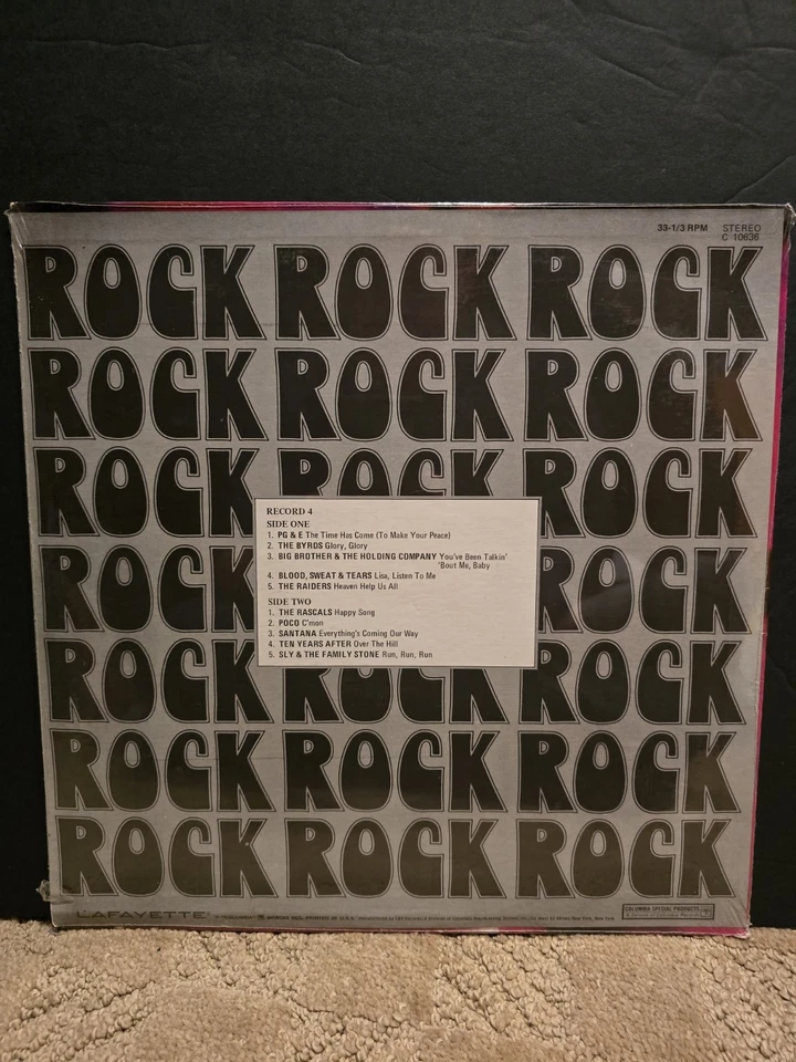 rock compilation vinyl 1960s OG VINYL Santana, Byrds, Sly Stone, Rascals SEALED! - Image 2 of 4