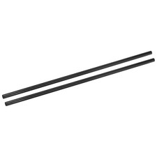 2 Pcs 10mm x 12mm x 330mm Carbon Fiber Tubes Plain Weave Glossy Surface Rod