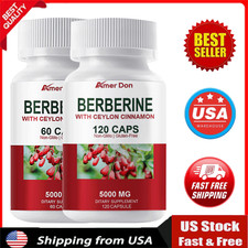 1-4Packs Berberine 5000mg High Abosorption For Blood Sugar Immune 3 Month Supply