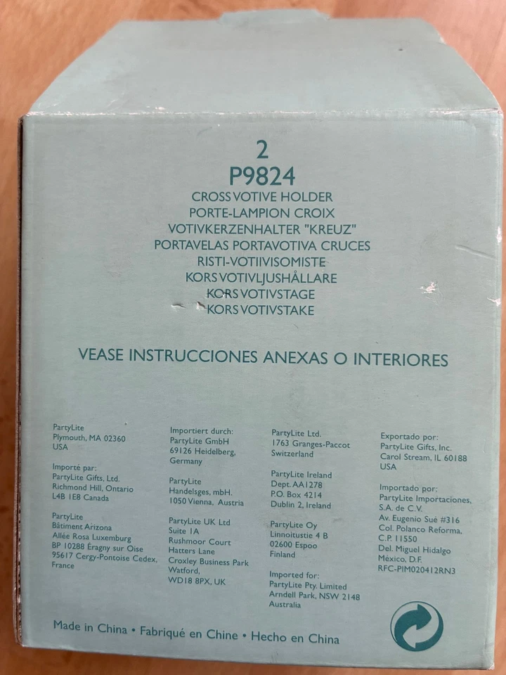 Porte-bougie "Cross Votive Holder" PartyLite P9824 - Photo 3/3
