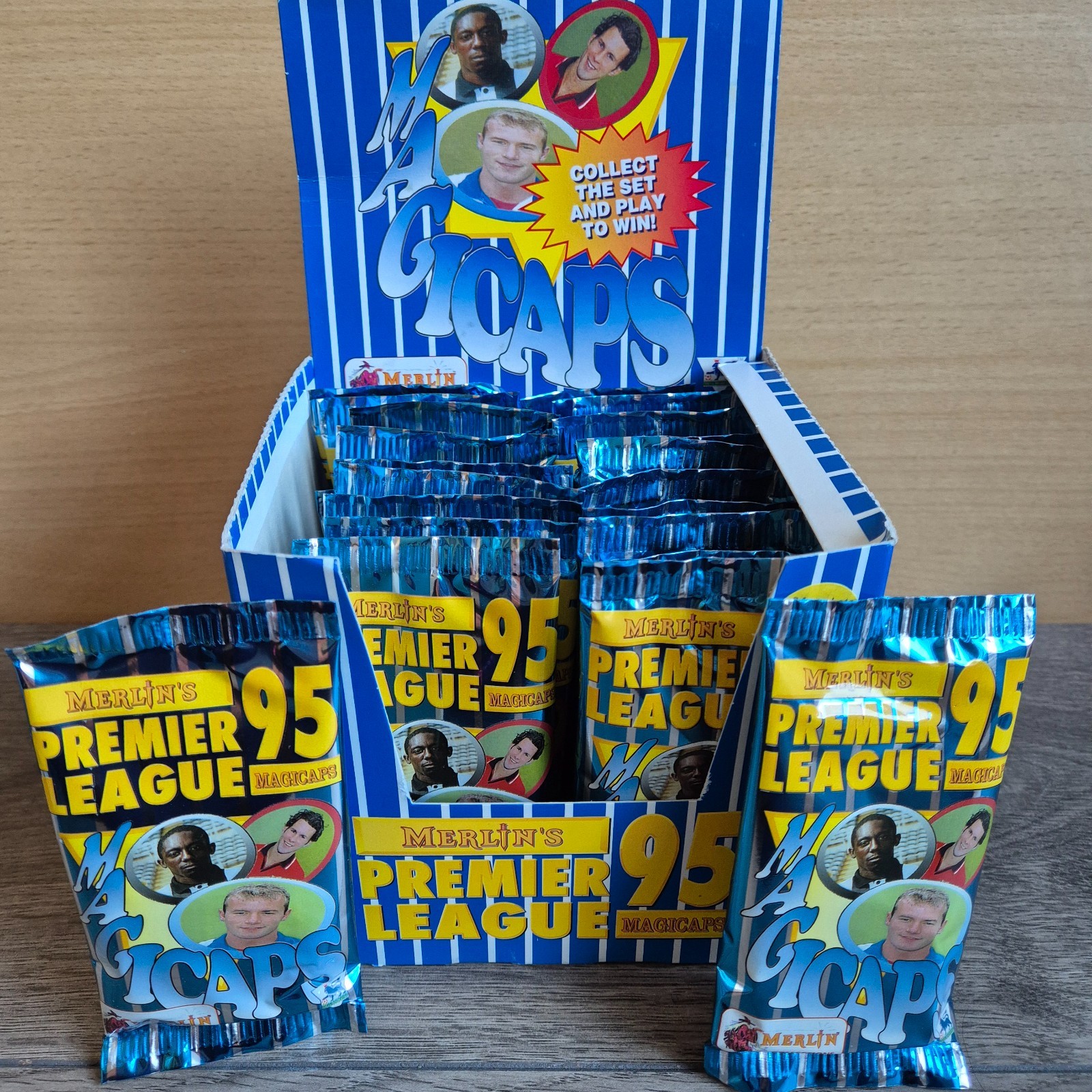 Merlin Premier League 95 Magicaps Pogs 1x Sealed Pack