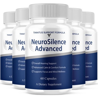(5 Pack) Neuro Silence Tinnitus Support Supplement, NeuroSilence (300 Capsules)