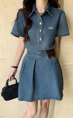 LOEWE Denim Dress Pre-owned Small size