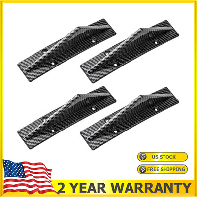 Carbon Fiber Car Rear Bumper Diffuser Shark Fin Curved Spoiler Lip Wing Splitter