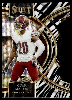 2023 Panini Select Zebra Die Cut Quan Martin Rookie Washington Commanders #137