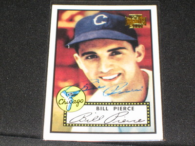 MLB 激レア BILL PIERCE auto サイン 2001年 BILLY PIERCE 2001 ARCHIVE SOX LEGEND SIGNED AUTOGRAPHED