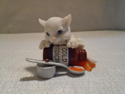 Charming Tails Friends Through All Sneezes Cat Cold Medicine Figurine 4022697