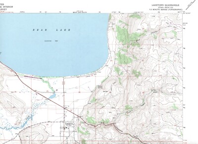 Laketown Quadrangle Utah 1986 USGS Topo Map 7.5 Minute Topographic